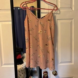 Forever 21 spaghetti strap pink floral sundress